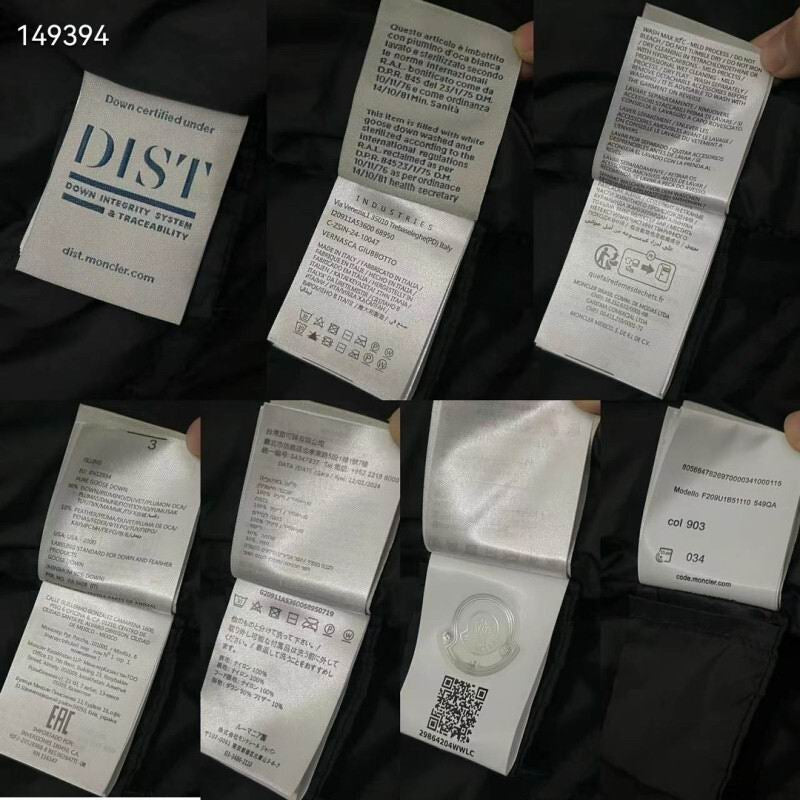 Monc Puffer Coat- Black/Grey