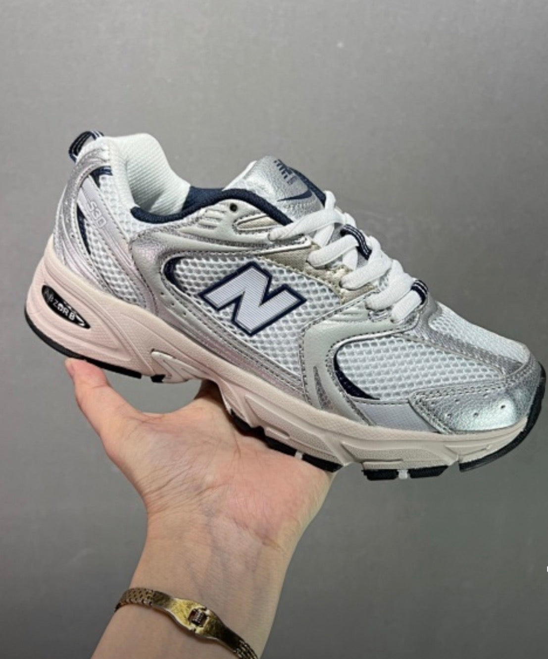 NB 530 Trainers-Silver/Black