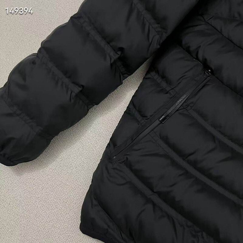 Monc Puffer Coat- Black/Grey