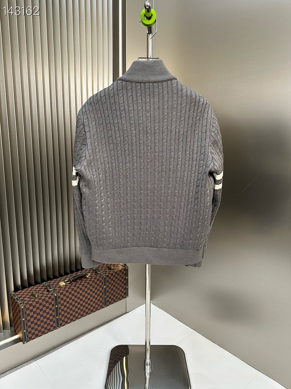 Monc Kniited Coat- Black/Grey