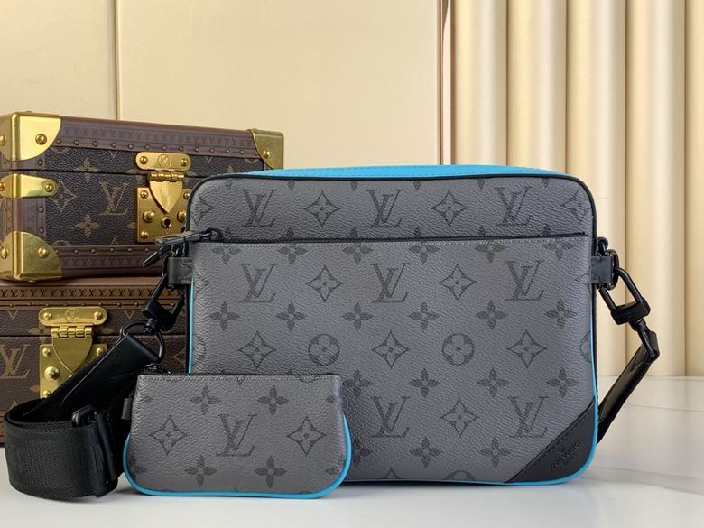 LV Messenger Bag-Grey/Blue