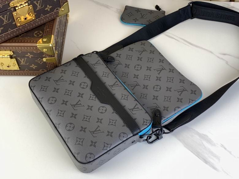 LV Messenger Bag-Grey/Blue