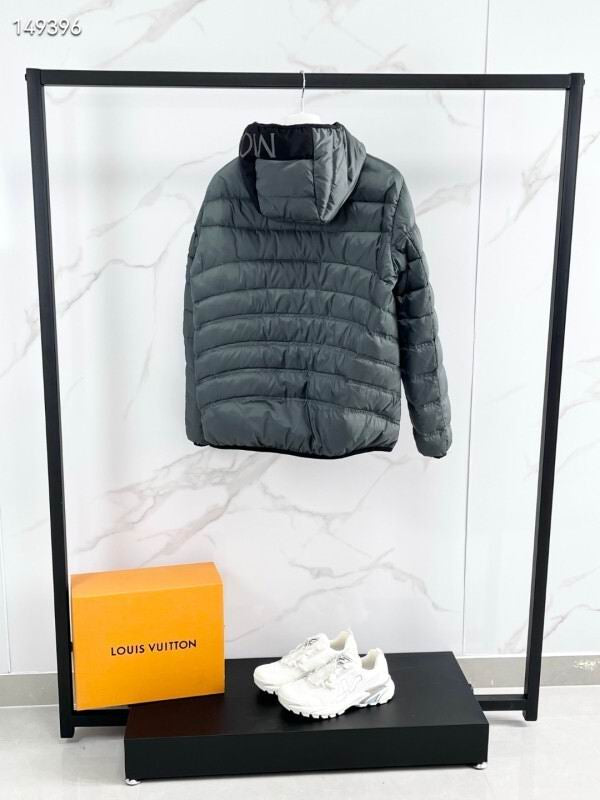 Monc Puffer Coat- Black/Grey