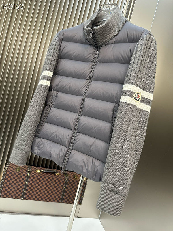 Monc Kniited Coat- Black/Grey