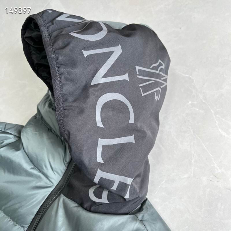 Monc Puffer Coat- Black/Grey