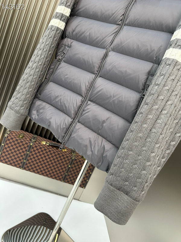 Monc Kniited Coat- Black/Grey