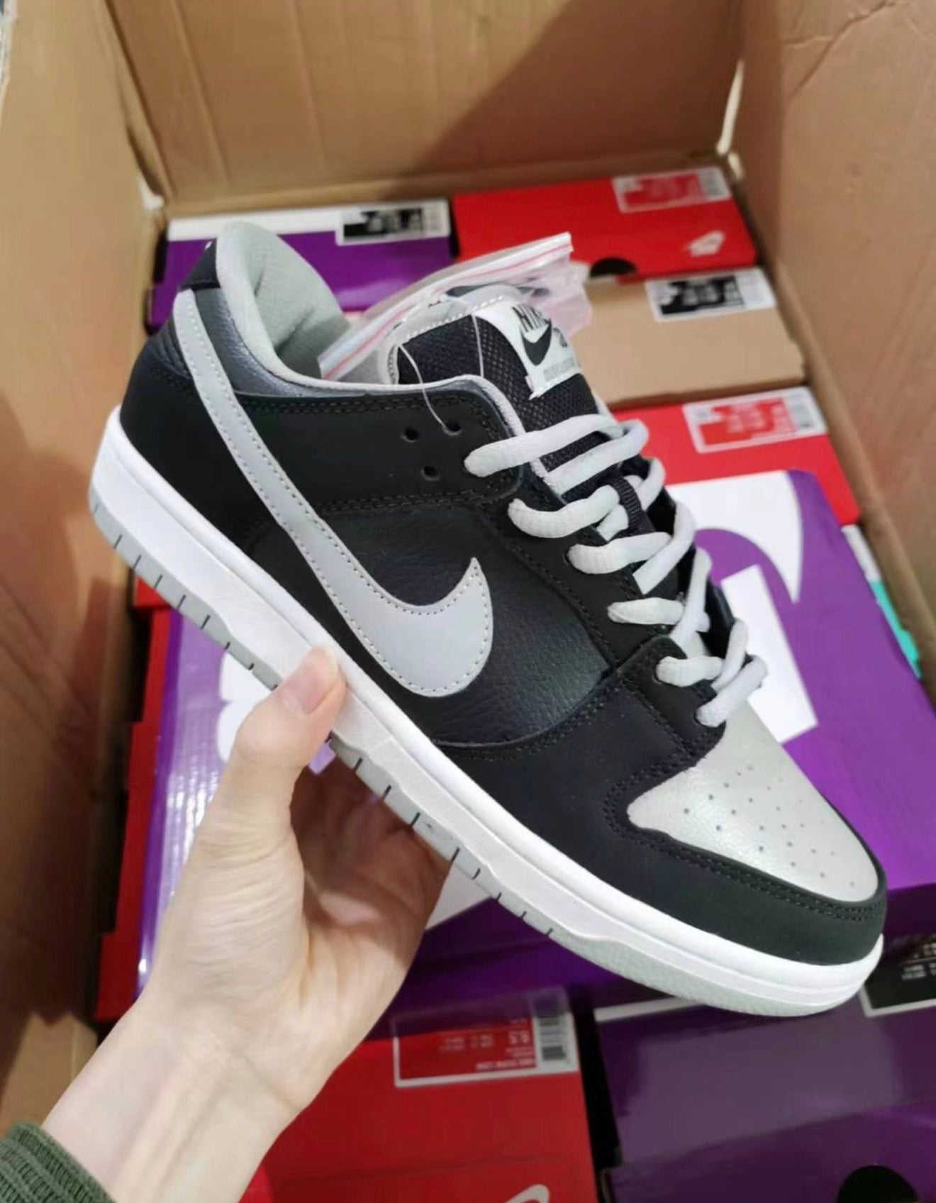 Dunks Trainers-Black/White