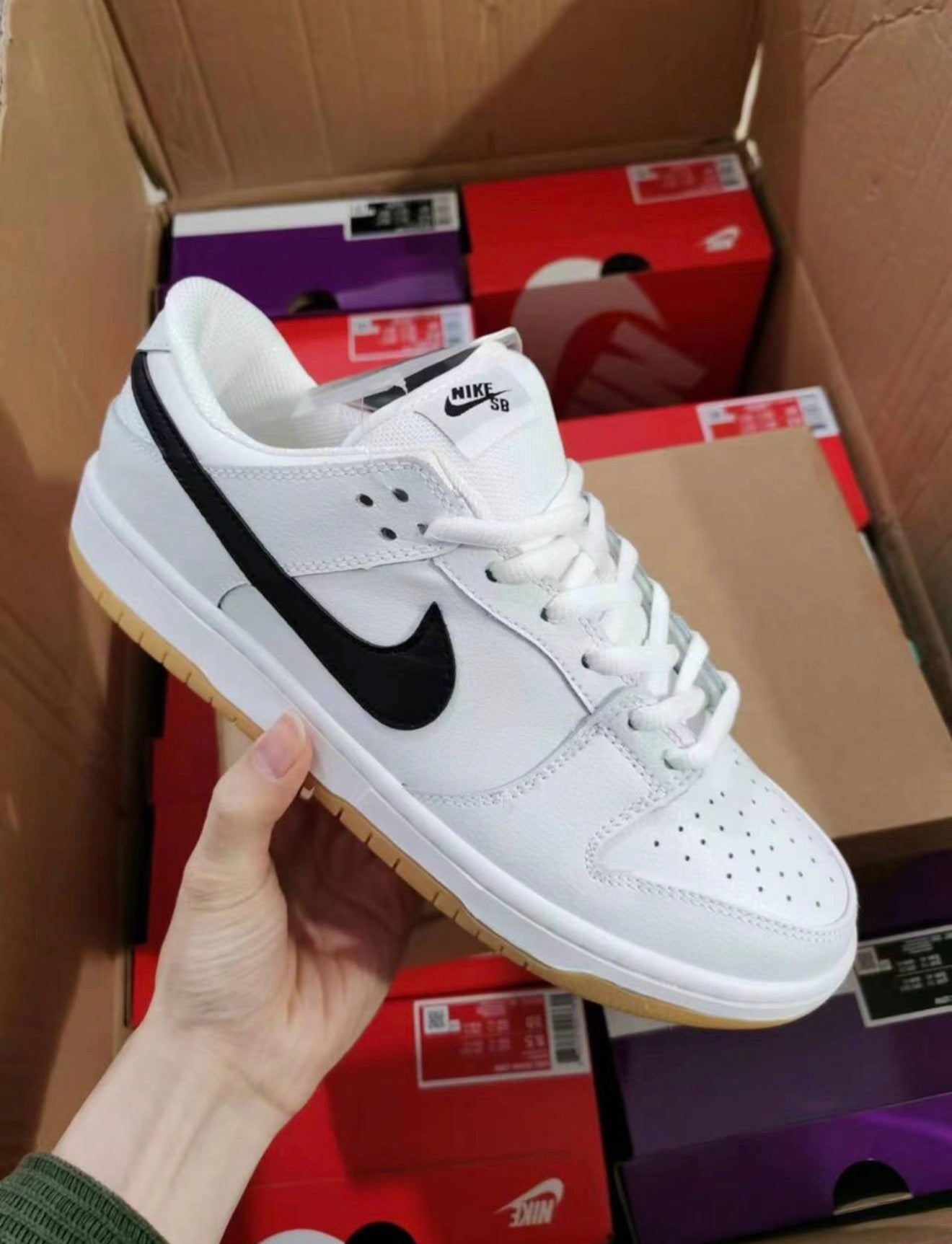 Dunks Trainers-White/Black